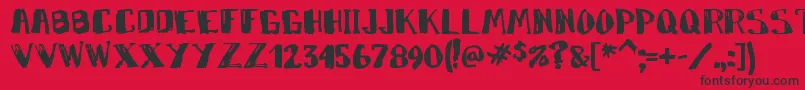 Markym Font – Black Fonts on Red Background