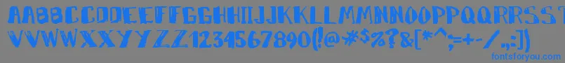 Markym Font – Blue Fonts on Gray Background