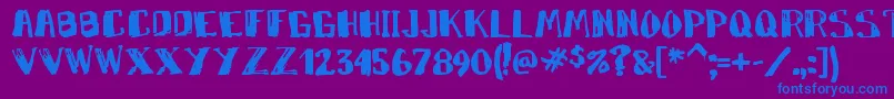 Fonte Markym – fontes azuis em um fundo violeta