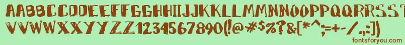 Markym Font – Brown Fonts on Green Background