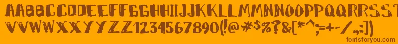 Markym Font – Brown Fonts on Orange Background