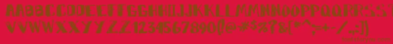 Markym Font – Brown Fonts on Red Background