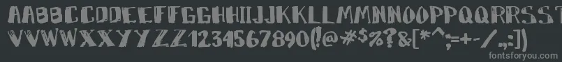 Markym Font – Gray Fonts on Black Background