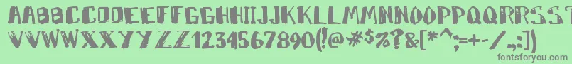 フォントMarkym – 緑の背景に灰色の文字