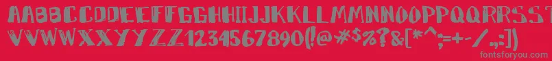 Markym Font – Gray Fonts on Red Background