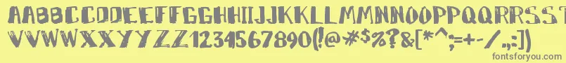 Markym Font – Gray Fonts on Yellow Background