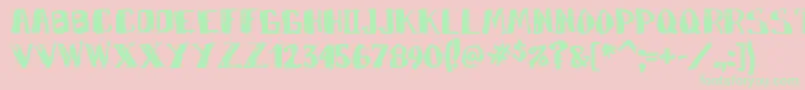 Markym Font – Green Fonts on Pink Background