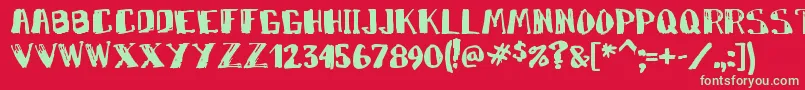 Markym Font – Green Fonts on Red Background