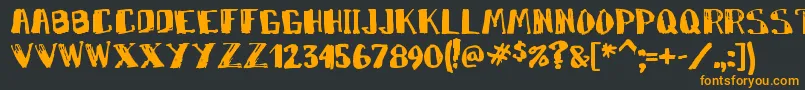 Markym Font – Orange Fonts on Black Background