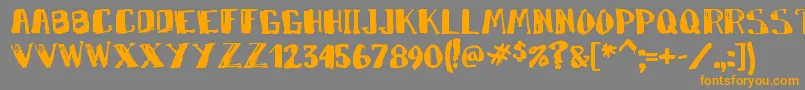 Markym Font – Orange Fonts on Gray Background