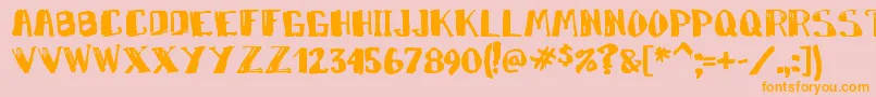 Markym Font – Orange Fonts on Pink Background