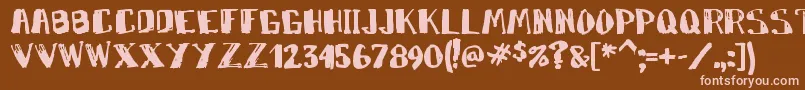 Markym Font – Pink Fonts on Brown Background