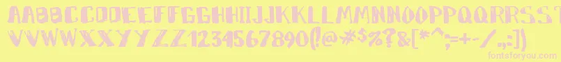 Markym Font – Pink Fonts on Yellow Background