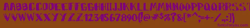 Markym Font – Purple Fonts on Brown Background