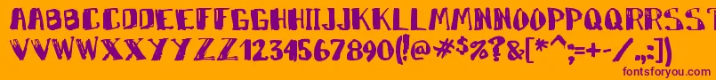 Markym Font – Purple Fonts on Orange Background