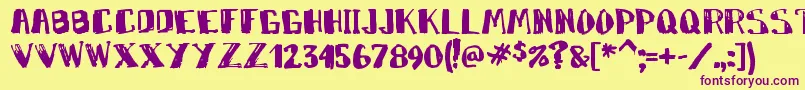 Markym Font – Purple Fonts on Yellow Background
