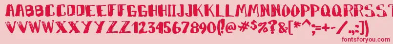 Markym Font – Red Fonts on Pink Background