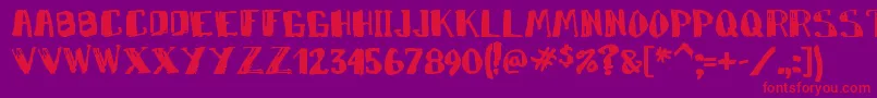 Markym Font – Red Fonts on Purple Background