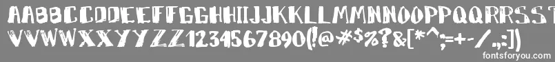 Markym Font – White Fonts on Gray Background
