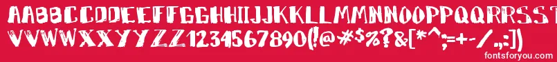 Markym Font – White Fonts on Red Background