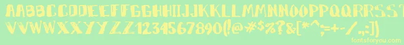 Markym Font – Yellow Fonts on Green Background
