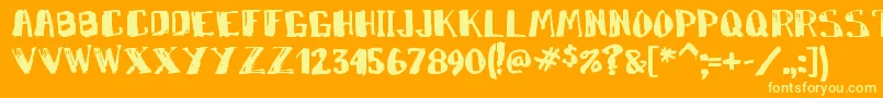 Markym Font – Yellow Fonts on Orange Background