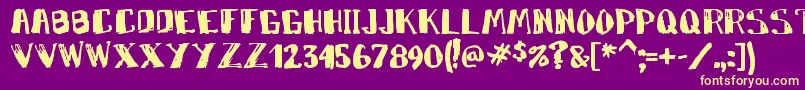 Markym Font – Yellow Fonts on Purple Background