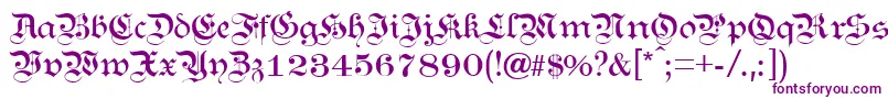 KanzleiLight Font – Purple Fonts on White Background