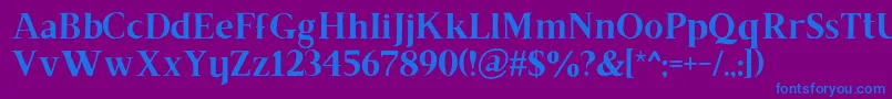 Brixtonrg Font – Blue Fonts on Purple Background