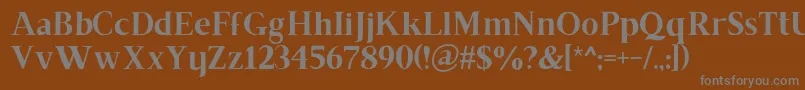 Brixtonrg-fontti – harmaat kirjasimet ruskealla taustalla