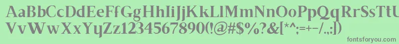 Brixtonrg Font – Gray Fonts on Green Background