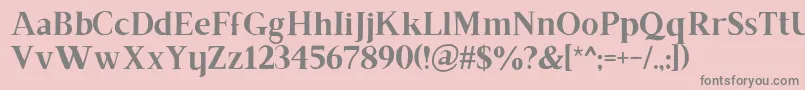 Brixtonrg Font – Gray Fonts on Pink Background