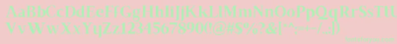 Brixtonrg Font – Green Fonts on Pink Background