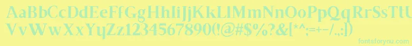 Brixtonrg Font – Green Fonts on Yellow Background