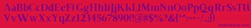 Brixtonrg Font – Purple Fonts on Red Background