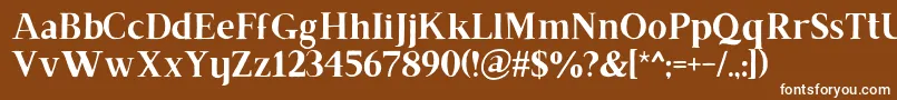 Brixtonrg-fontti – valkoiset fontit ruskealla taustalla