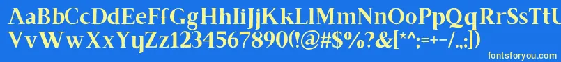 Brixtonrg Font – Yellow Fonts on Blue Background