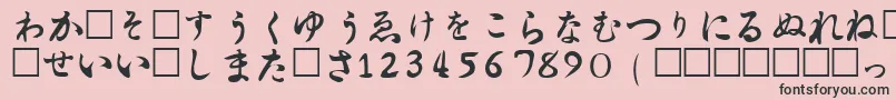 HiraganaRegular Font – Black Fonts on Pink Background