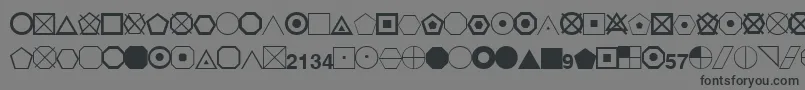 EsriGeometricSymbols Font – Black Fonts on Gray Background