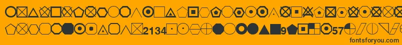 EsriGeometricSymbols Font – Black Fonts on Orange Background