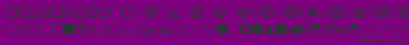 EsriGeometricSymbols Font – Black Fonts on Purple Background