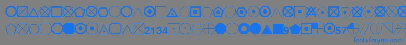 EsriGeometricSymbols-Schriftart – Blaue Schriften auf grauem Hintergrund