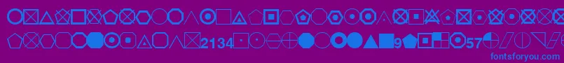 EsriGeometricSymbols Font – Blue Fonts on Purple Background