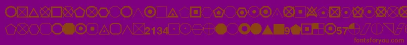 Шрифт EsriGeometricSymbols – коричневые шрифты на фиолетовом фоне