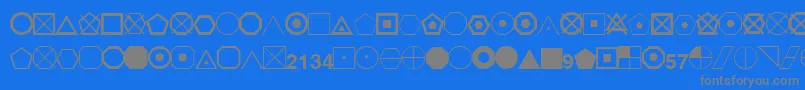 EsriGeometricSymbols Font – Gray Fonts on Blue Background