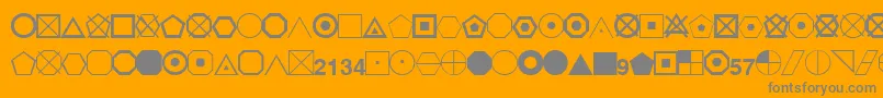 EsriGeometricSymbols Font – Gray Fonts on Orange Background