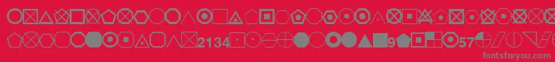 EsriGeometricSymbols Font – Gray Fonts on Red Background