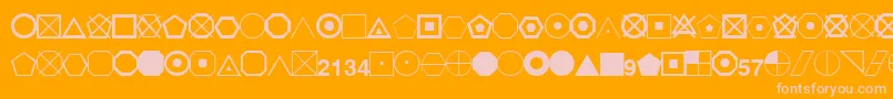 EsriGeometricSymbols Font – Pink Fonts on Orange Background