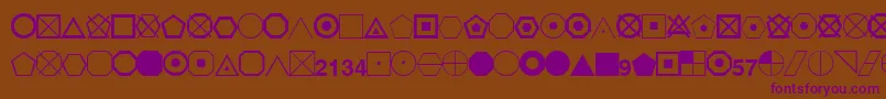 EsriGeometricSymbols Font – Purple Fonts on Brown Background