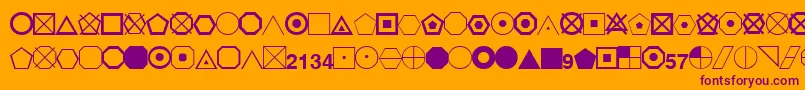 EsriGeometricSymbols Font – Purple Fonts on Orange Background